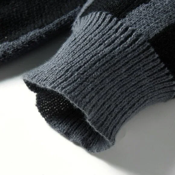 Grey Casual Mens Graphic Pattern Sweater - Picture 4 of 5